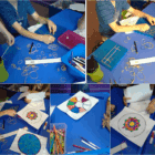 photo collage of children's art projects