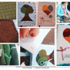 photo collage of hand crafted notebook covers