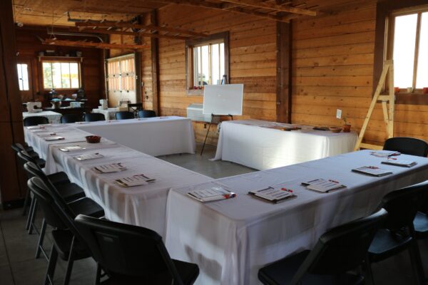 tables arranged in a group