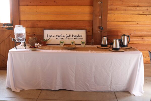 beverage station at an event