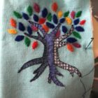 art project - tree with roots and leaves