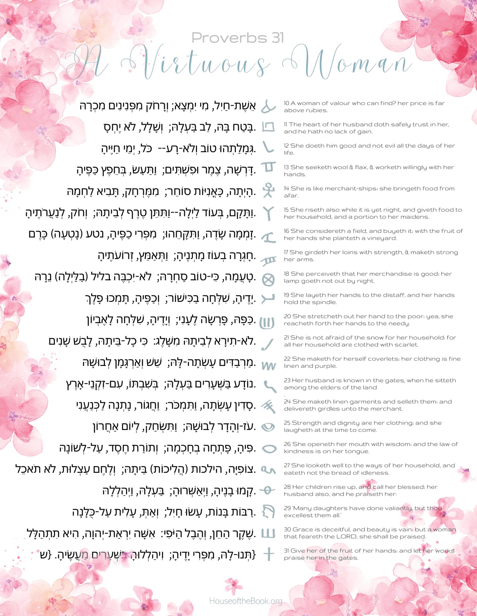 A virtuous woman graphic, Proverbs 31